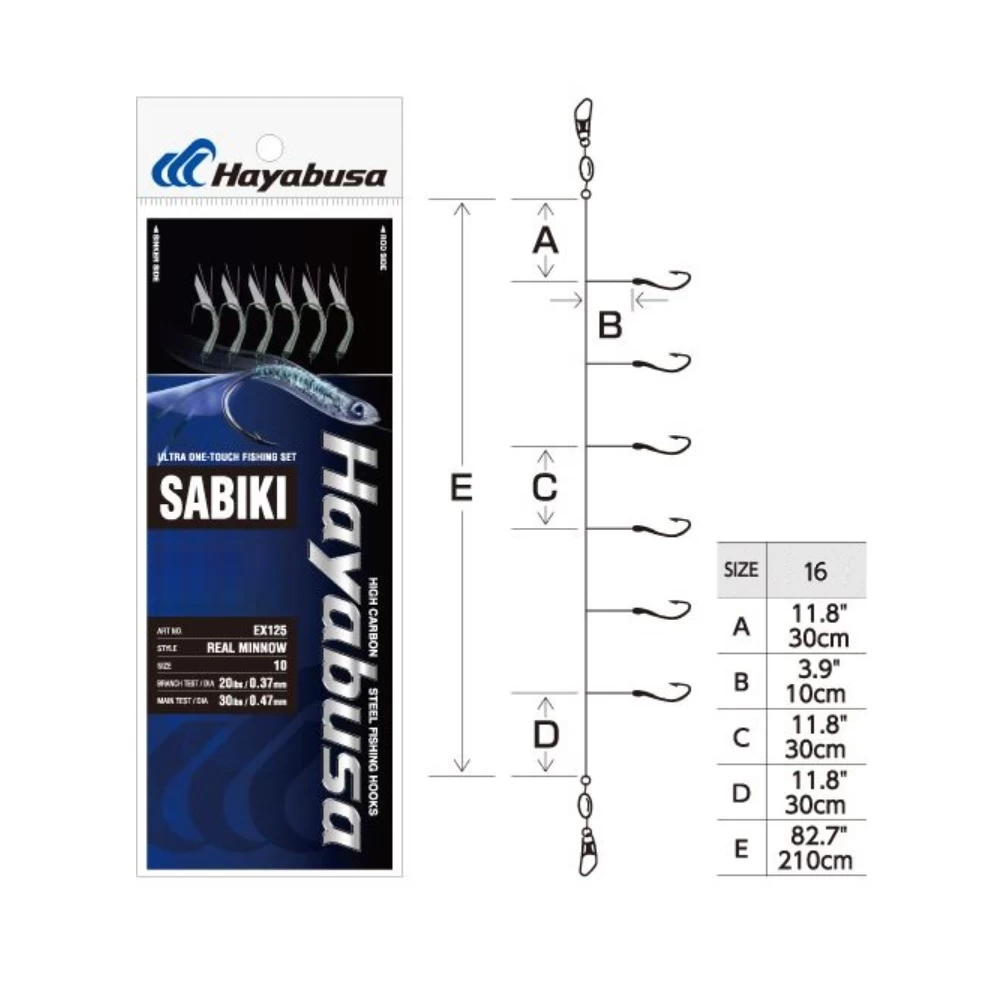 Hayabusa One Touch 6 Hook Sabiki Real Minnow UV 3 Hayabusa One Touch 6 Hook Sabiki Real Minnow UV
